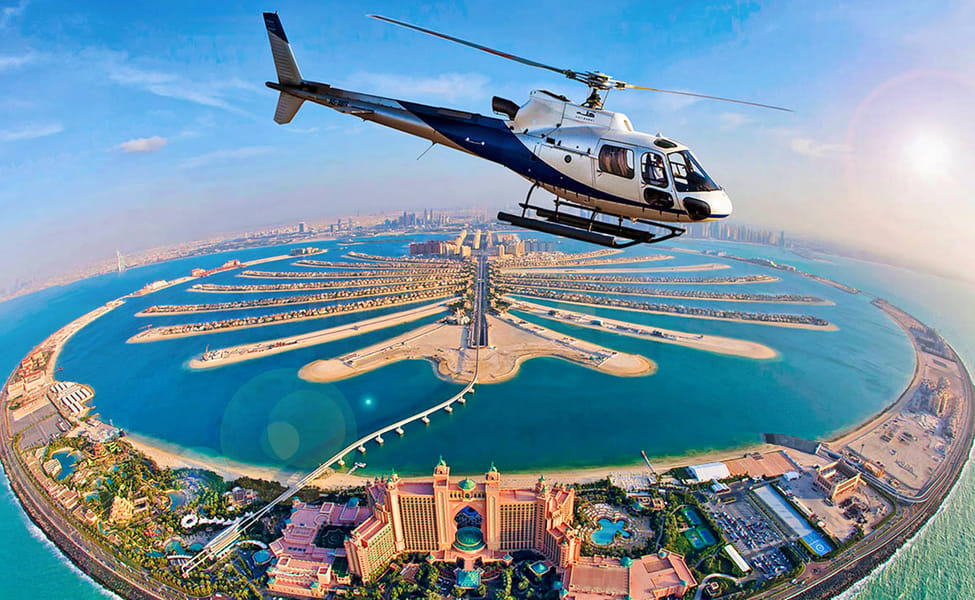 Helicopter Tour — See Dubai's icons from the sky — Palm Jumeirah, Burj Khalifa and beyond.