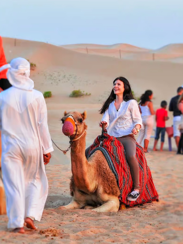Morning vs Evening Desert Safari Dubai red dunes comparison